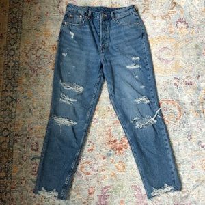 H&M Ripped Mom Jeans